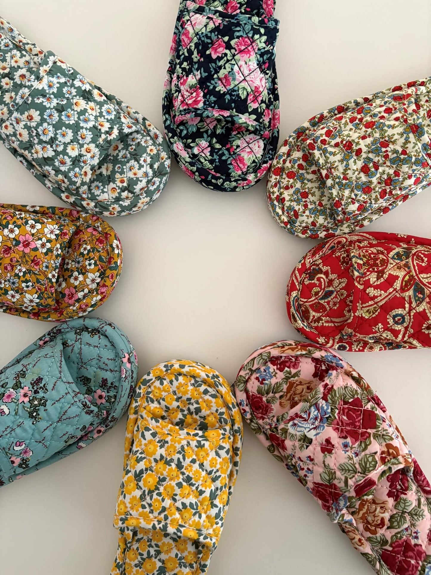 Random design 3-pack cotton quilt slippers – soft, safe, and perfect for cold floors