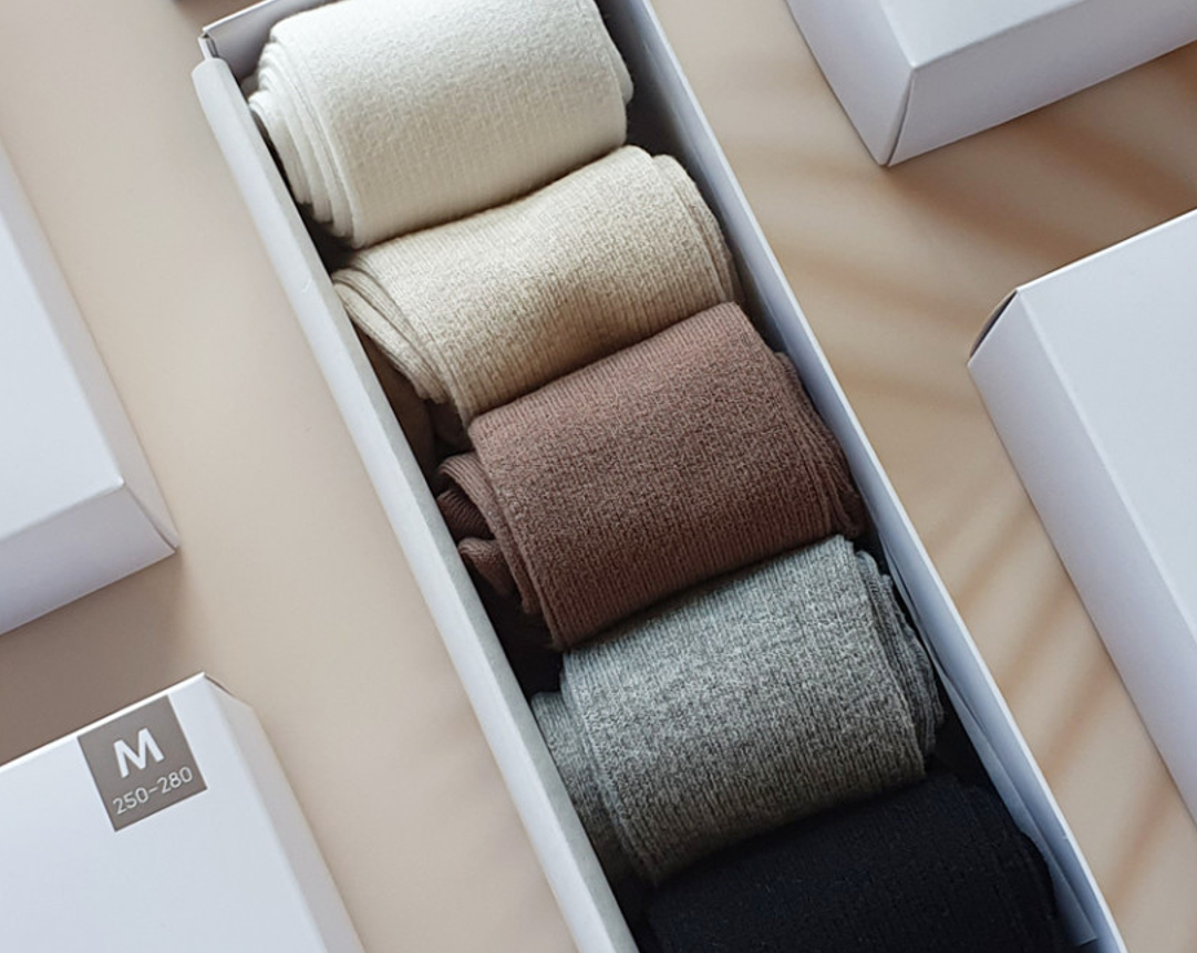 Premium right-angle wrinkle-free sock gift set – pre-shrunk, 7 colour options