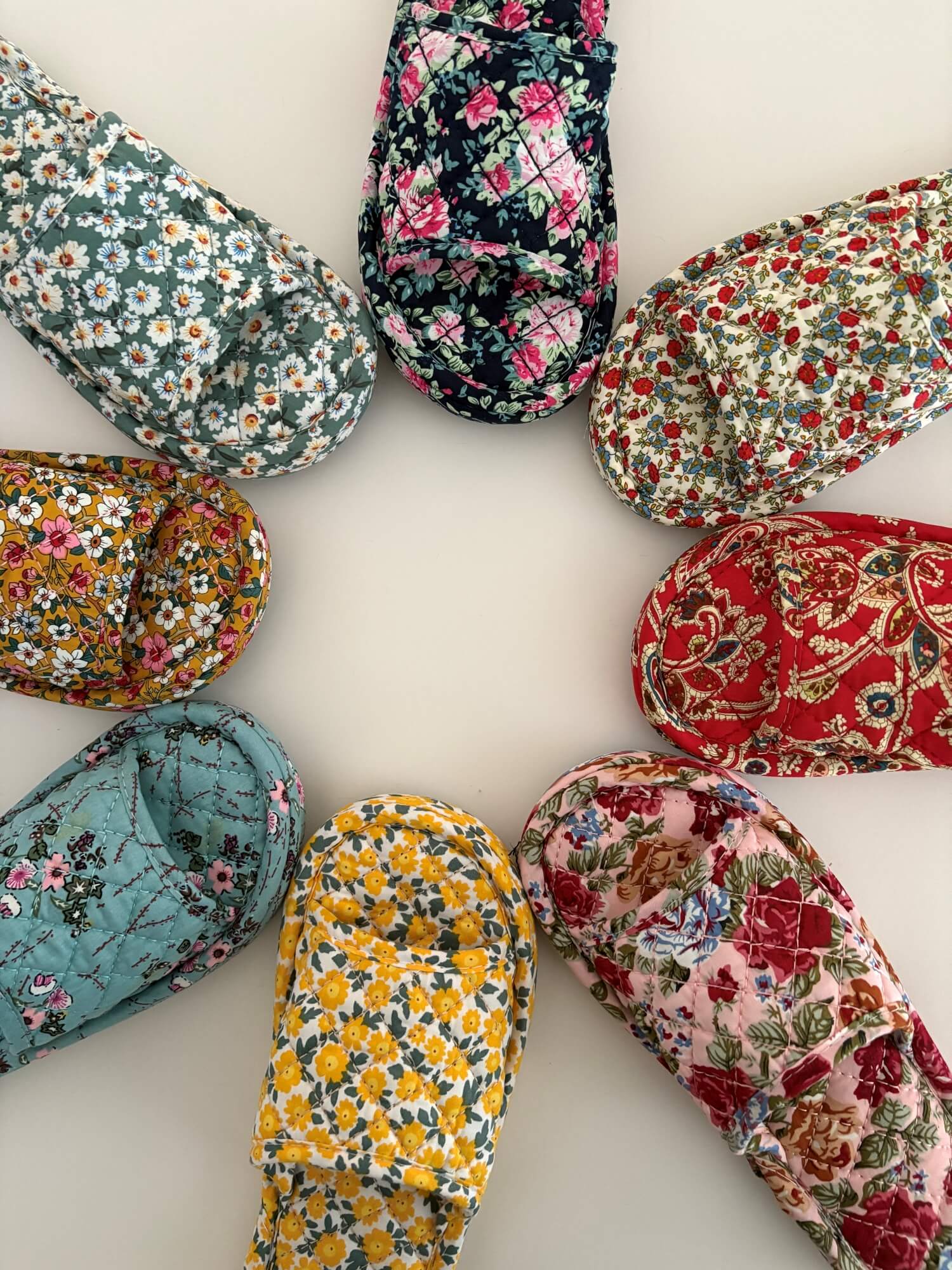 Random design 3-pack cotton quilt slippers – soft, safe, and perfect for cold floors